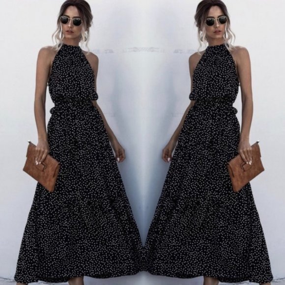 💥💥 ELEGANT BARE SHOULDER FLORAL MAXI DRESS - Picture 4 of 4